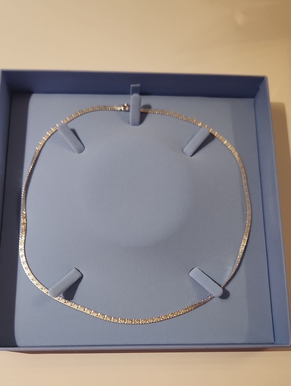 Silver Diamond Cut Flat Chain Necklace - Women Jewelry